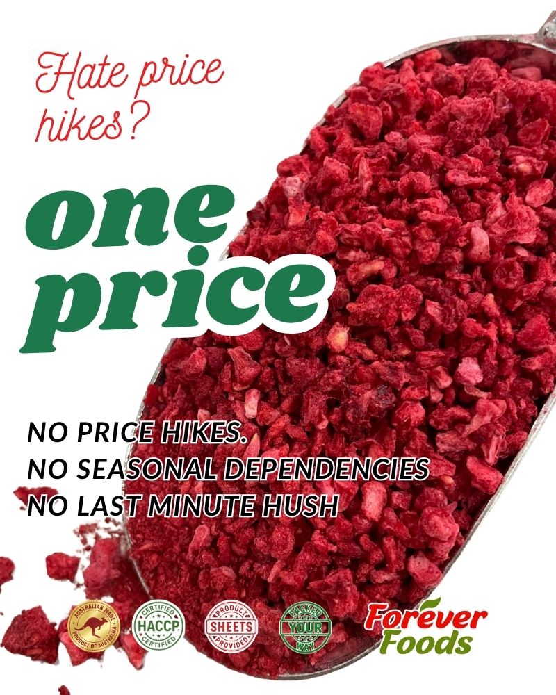 Raspberries - Diced - Freeze Dried