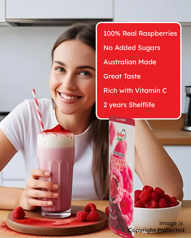 Freeze-Dried-Raspberry-Smoothy-enjoyed-by-girl-in-Australia