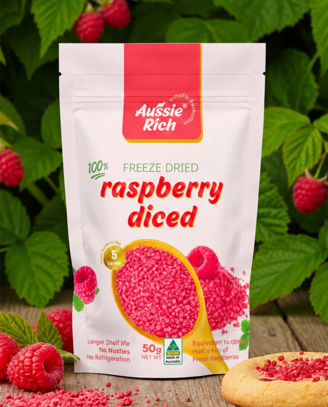 Raspberry - Diced - Forever Foods