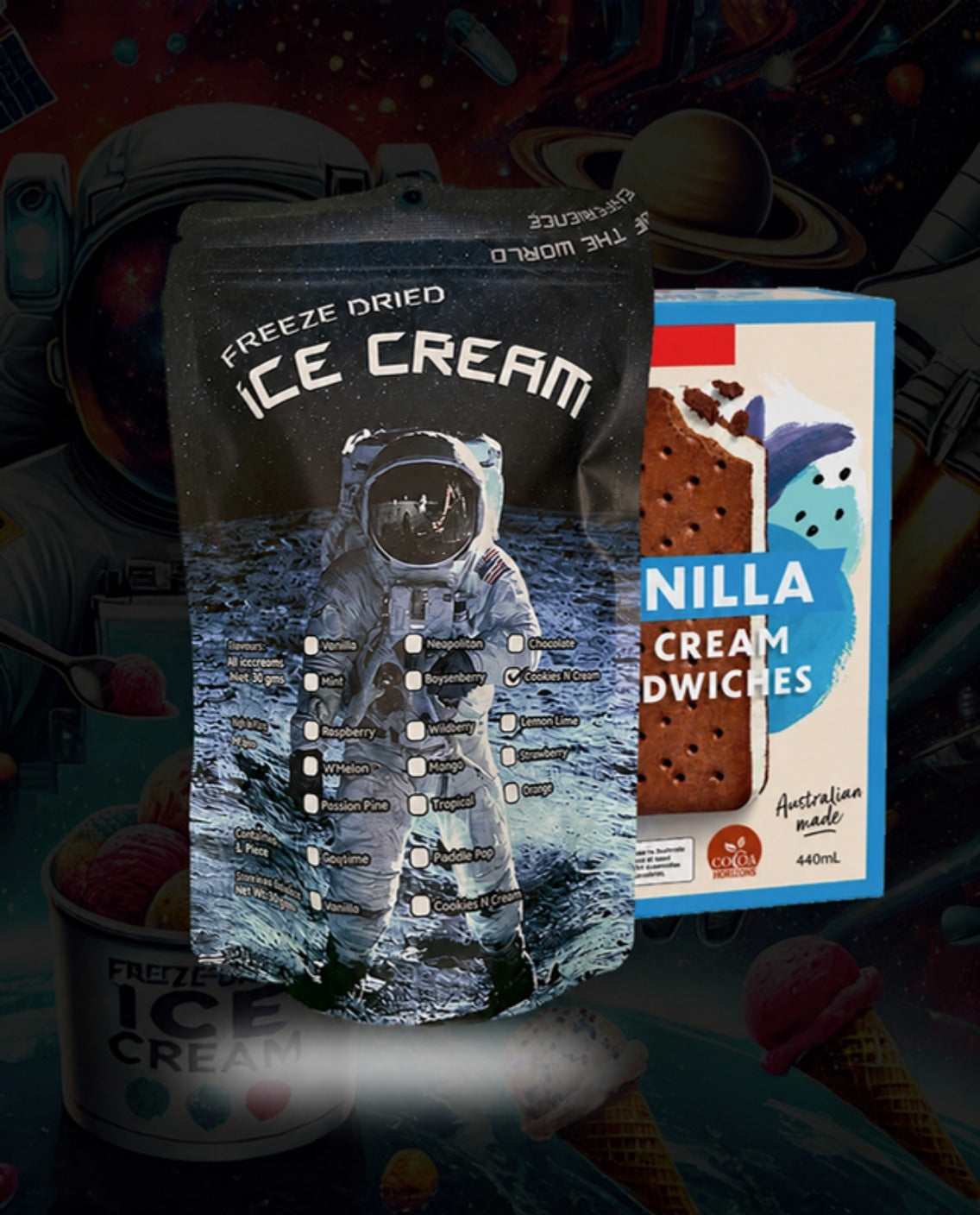 Freeze Dried Icecream - Sandwich - Forever Foods