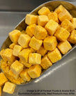 Freeze-dried mango cubes, 10mm, in a bulk bag