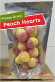 Box of 25 - Freeze Dried Peach Hearts (25 Pouches of 50g)