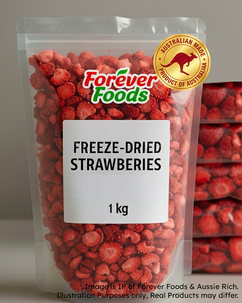 Freeze dried Strawberries in Bulk Bags of 1kg in Australia